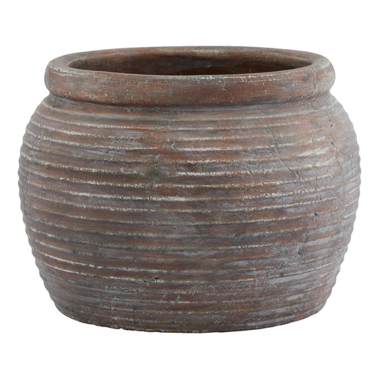 Siena Brown Rimmed Plant Pot