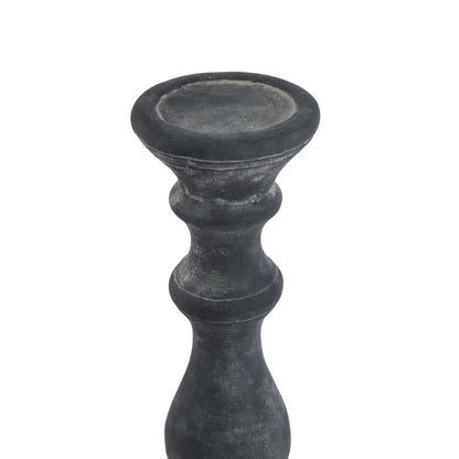 Amalfi Grey Column Candle Holder - Large