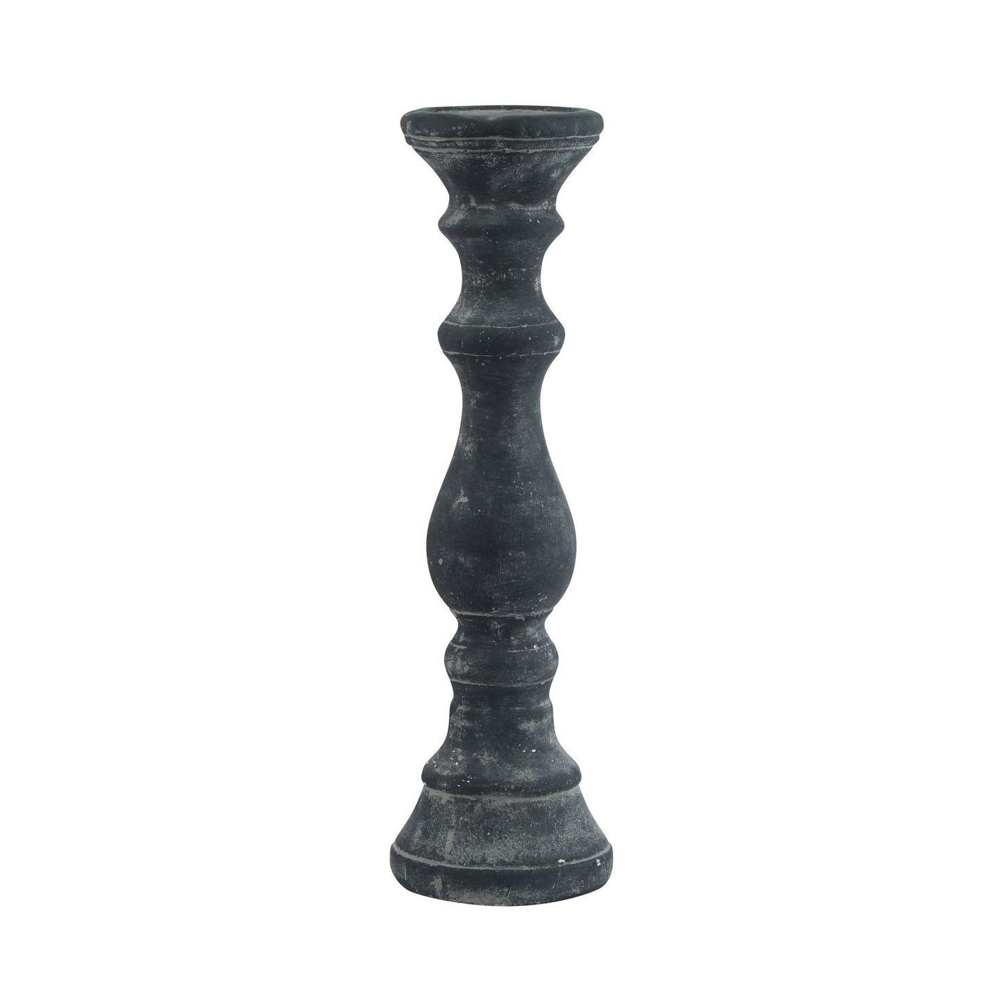 Amalfi Grey Column Candle Holder - Large