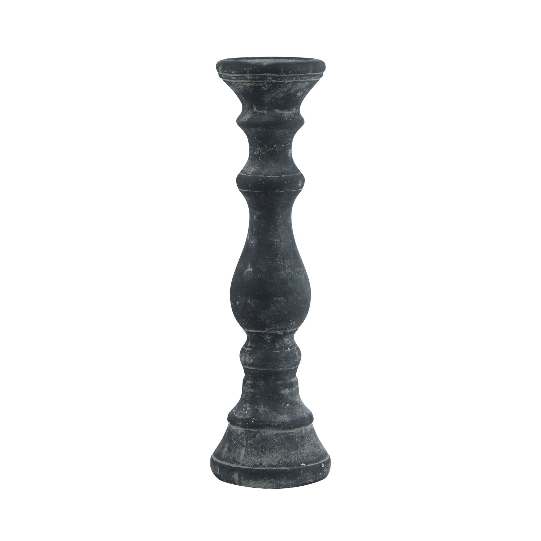 Amalfi Grey Column Candle Holder - Large