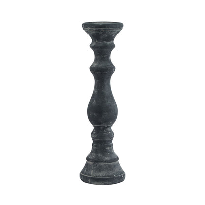 Amalfi Grey Column Candle Holder - Large