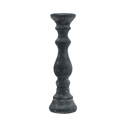 Amalfi Grey Column Candle Holder - Large