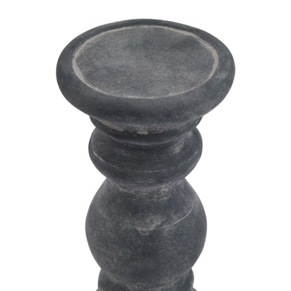 Amalfi Grey  Column Candle Holder - Small