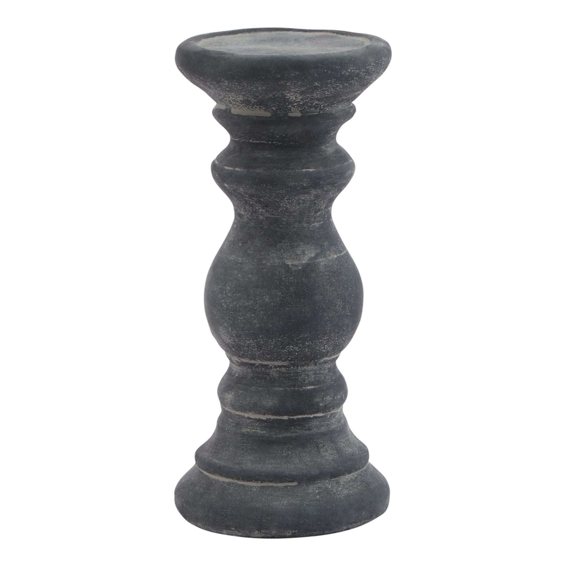 Amalfi Grey  Column Candle Holder - Small