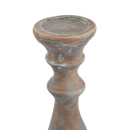 Siena Brown Column Candle Holder - Large