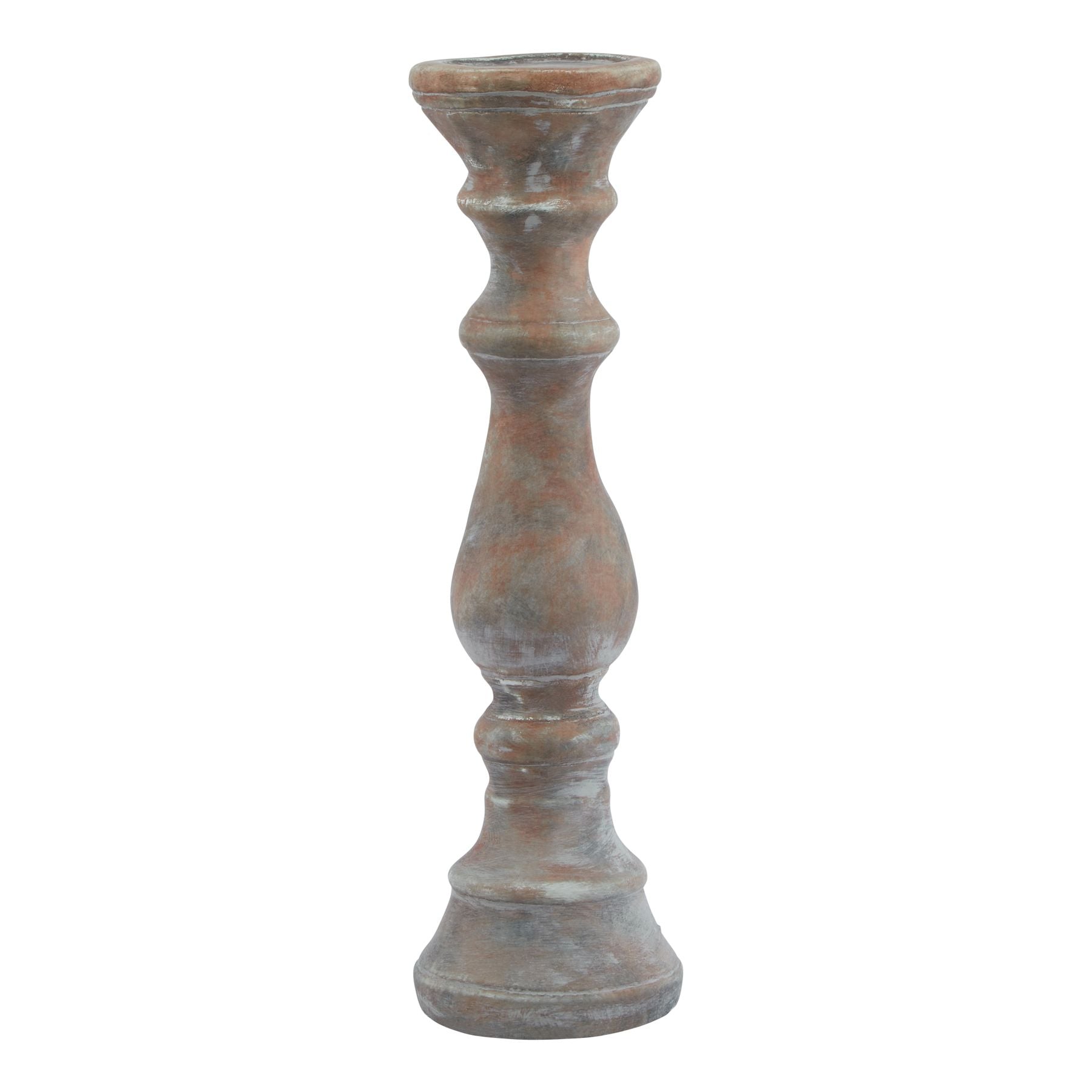 Siena Brown Column Candle Holder - Large
