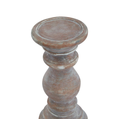 Siena Brown  Column Candle Holder - Small