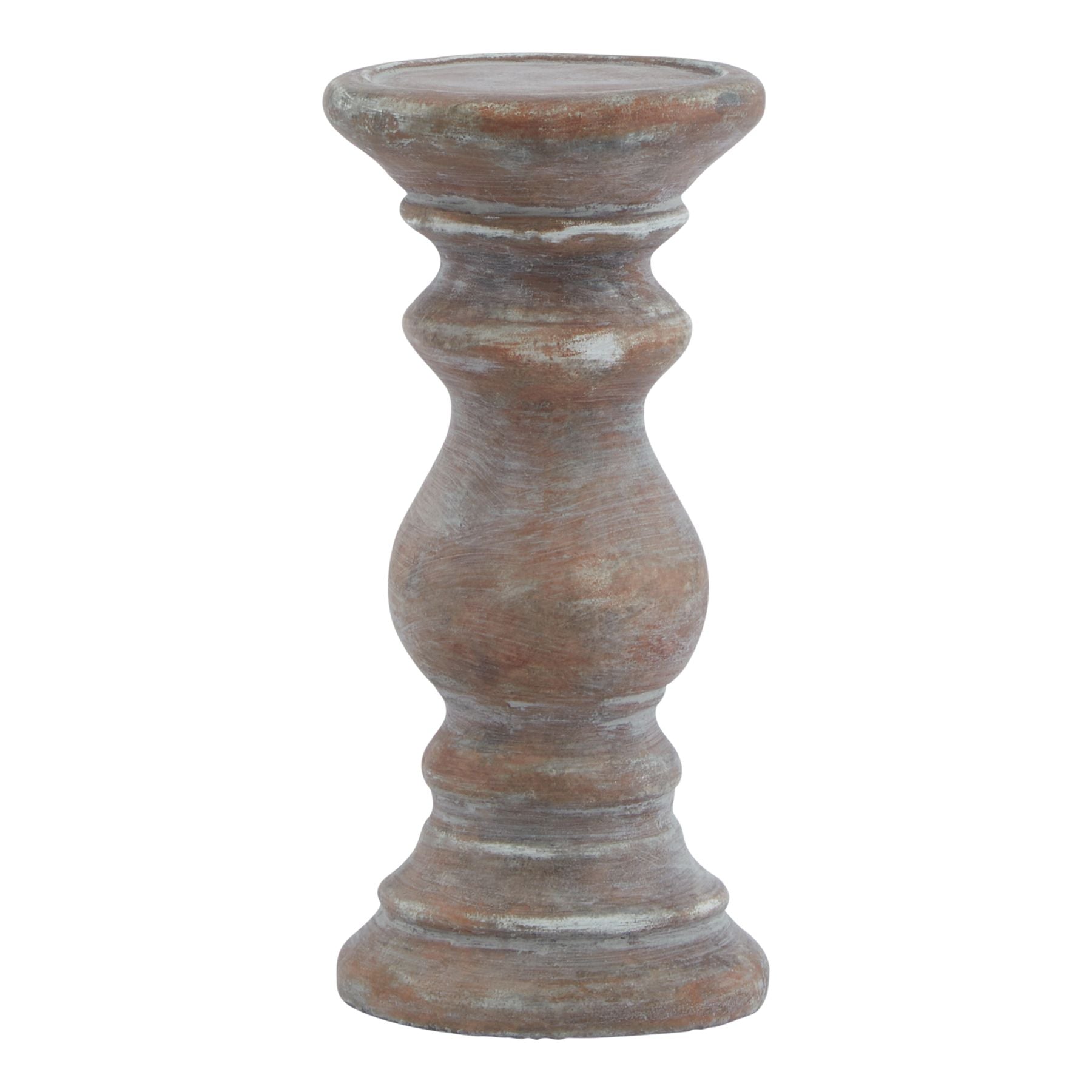 Siena Brown  Column Candle Holder - Small
