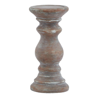 Siena Brown  Column Candle Holder - Small