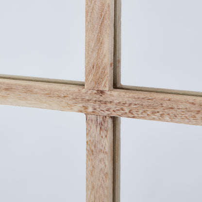 Washed Wood Window Mirror - Large