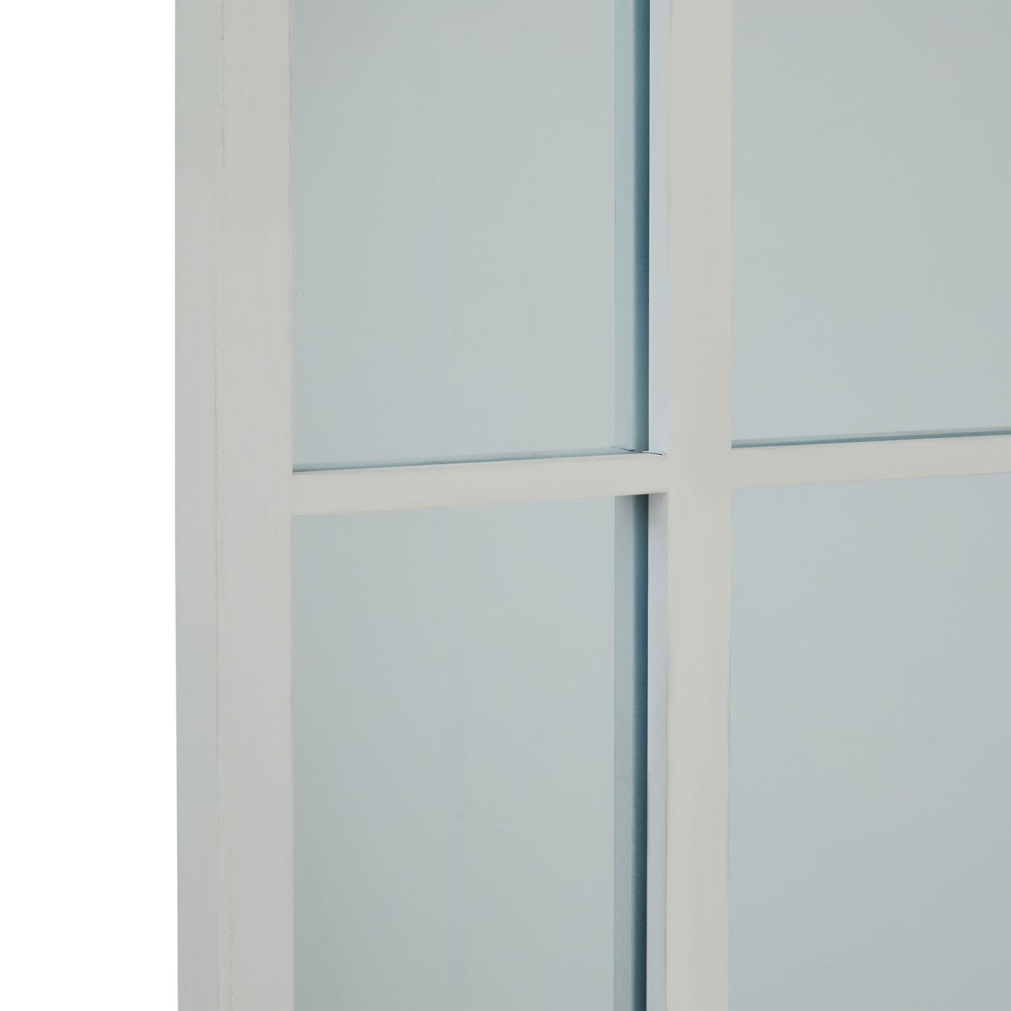 White Arched Window Mirror - Large