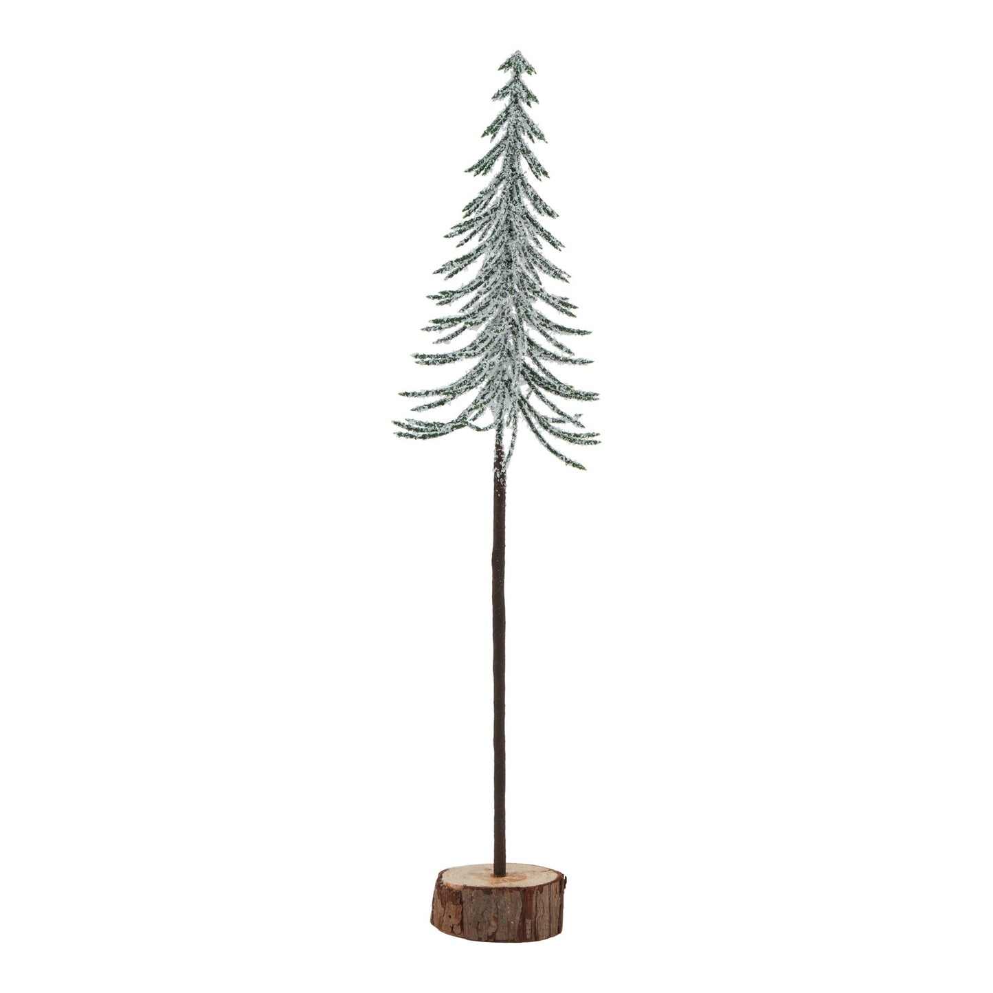 Snowy Spindle Tree In Wood Log - Large