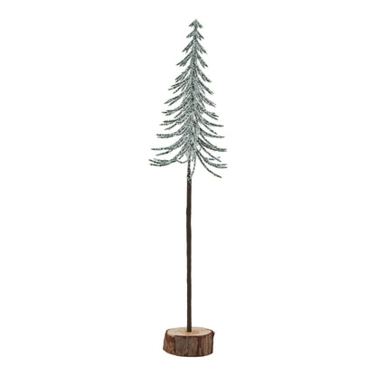 Snowy Spindle Tree In Wood Log - Large