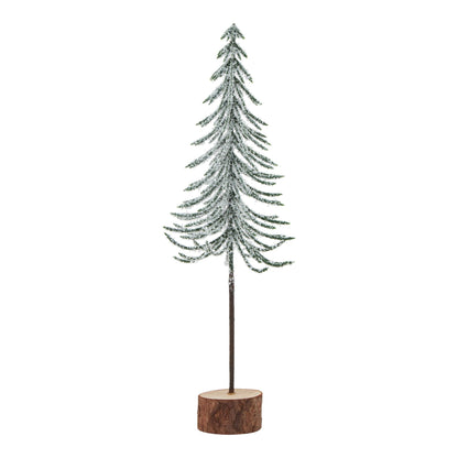 Snowy Spindle Tree In Wood Log - Small