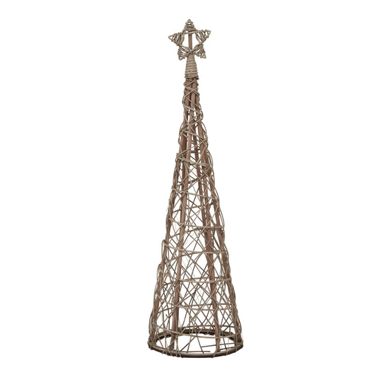 LED Wicker Christmas Tree With Star - Small