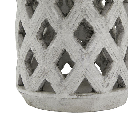 Athena Stone Lattice Lantern - Large