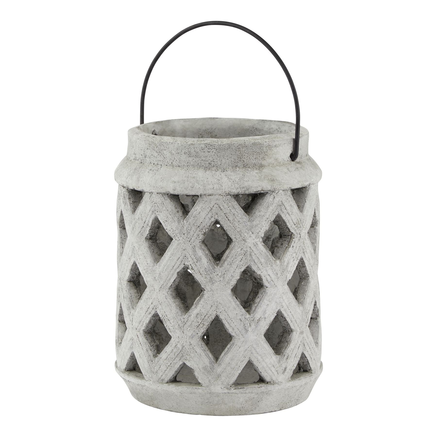 Athena Stone Lattice Lantern - Large