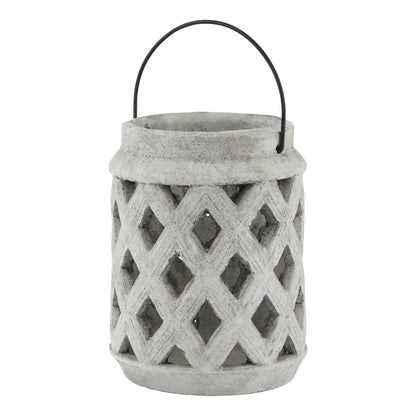 Athena Stone Lattice Lantern - Large