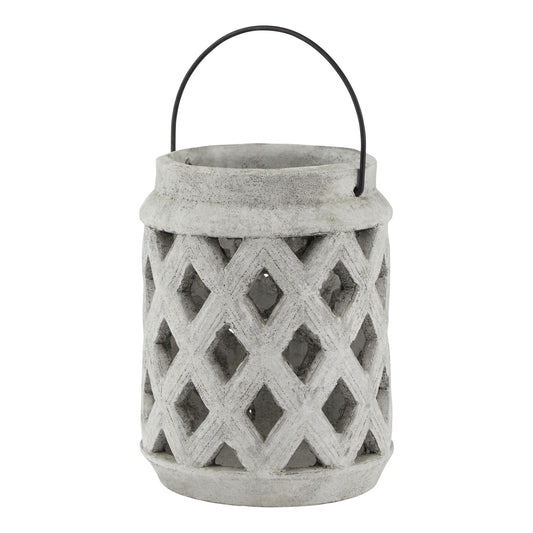 Athena Stone Lattice Lantern - Large