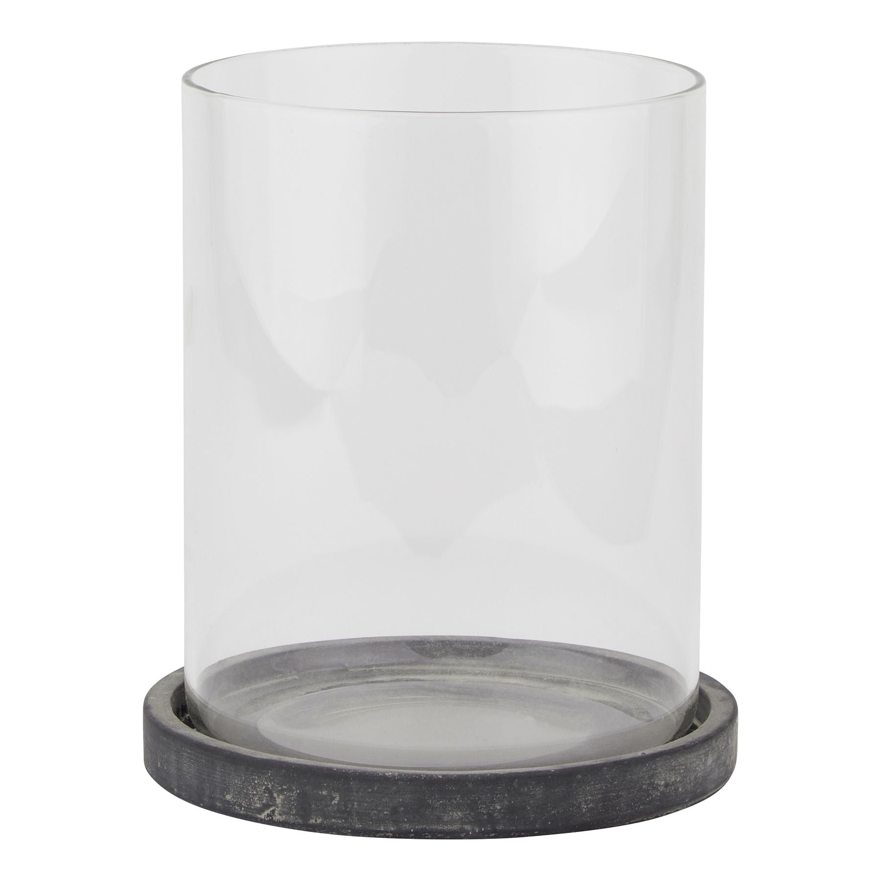 Amalfi Grey Hurricane Lantern - Large