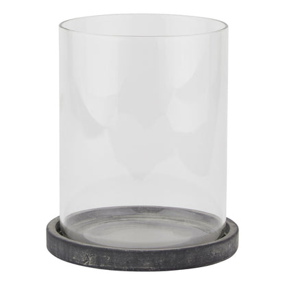 Amalfi Grey Hurricane Lantern - Large