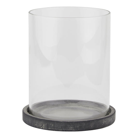 Amalfi Grey Hurricane Lantern - Large