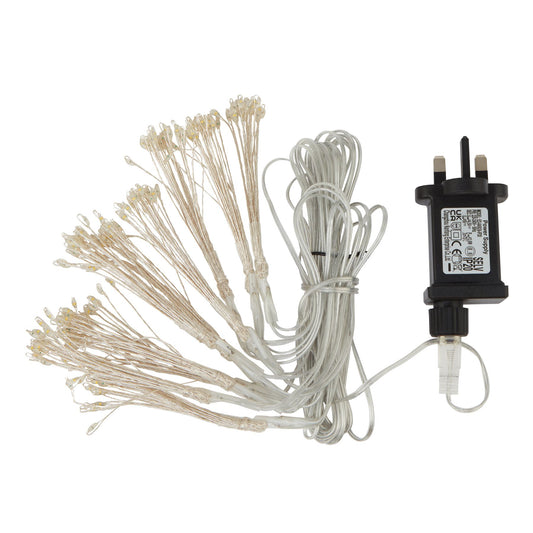 2.5 m Plug In LED Warm White Starburst Lights