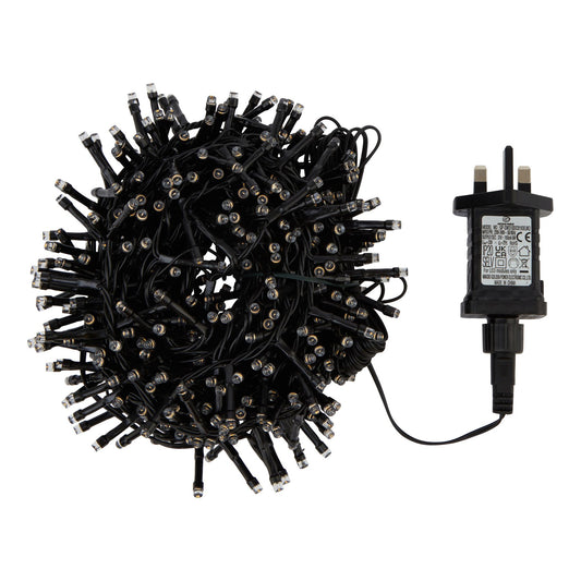 12.5 m Plug In LED Warm White Christmas String Lights