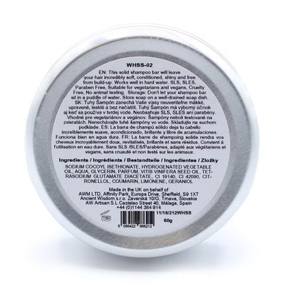 Wild Hare Solid Shampoo Bar - Aloe Vera - No Frizz - 60 g